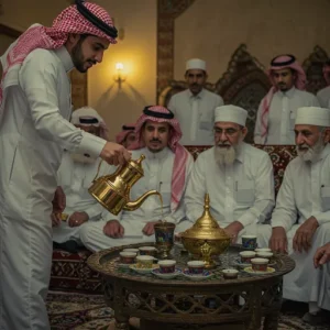 تقديم قهوة الضيافة