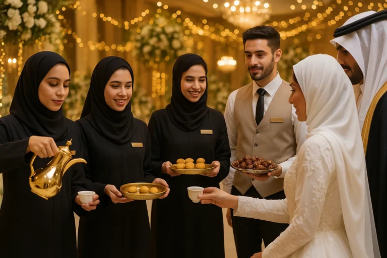 خدمات ضيافة متكاملة لحفلات الزفاف: دليل العروسين